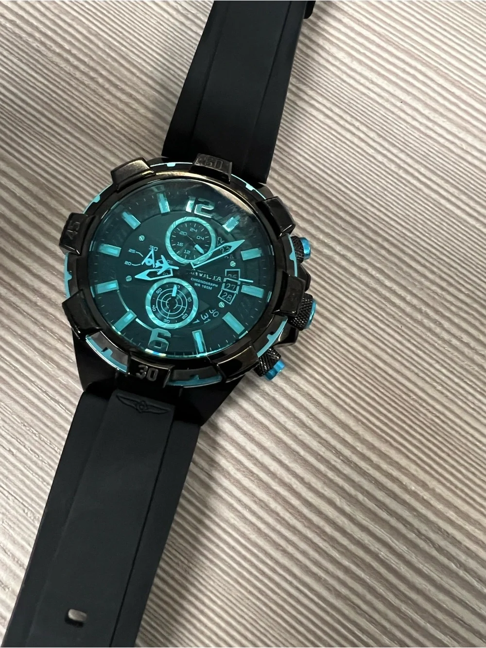 Invicta Black and Teal Men's Chronograph Watch